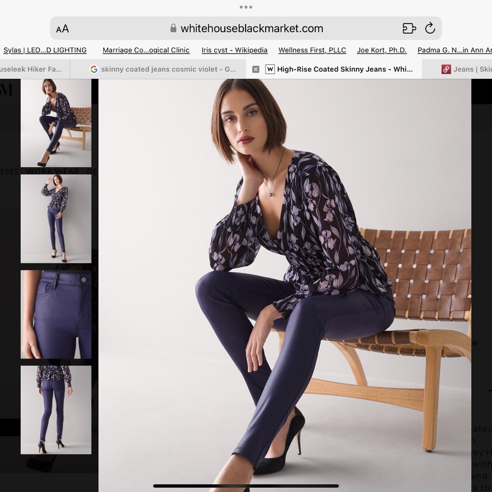 Skinny Jeans: White House Black Market High Rise Coated 4R